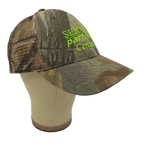 Service Partners Central Realtree Mesh Strapback Cap Trucker Owens Corning Hat - Picture 2 of 12